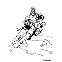 着色页: 宇航员 (行业和专业) #87601 - 免费可打印着色页