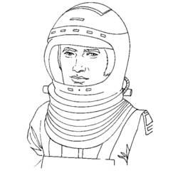 着色页: 宇航员 (行业和专业) #87604 - 免费可打印着色页