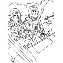 着色页: 宇航员 (行业和专业) #87606 - 免费可打印着色页