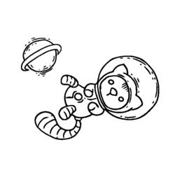 着色页: 宇航员 (行业和专业) #87610 - 免费可打印着色页