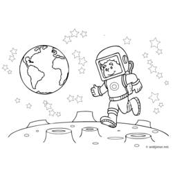 着色页: 宇航员 (行业和专业) #87618 - 免费可打印着色页