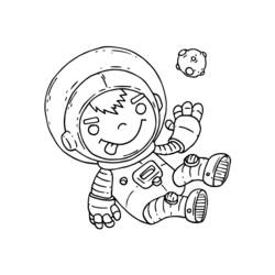 着色页: 宇航员 (行业和专业) #87619 - 免费可打印着色页