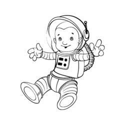 着色页: 宇航员 (行业和专业) #87630 - 免费可打印着色页