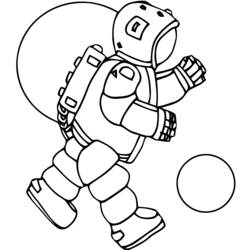 着色页: 宇航员 (行业和专业) #87642 - 免费可打印着色页
