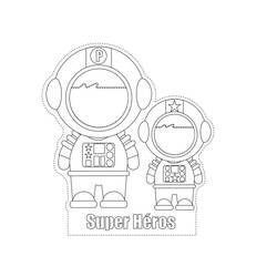 着色页: 宇航员 (行业和专业) #87647 - 免费可打印着色页