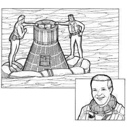着色页: 宇航员 (行业和专业) #87652 - 免费可打印着色页