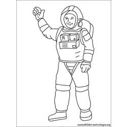着色页: 宇航员 (行业和专业) #87717 - 免费可打印着色页
