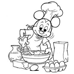 着色页: 厨师 (行业和专业) #91774 - 免费可打印着色页
