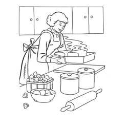 着色页: 厨师 (行业和专业) #91841 - 免费可打印着色页