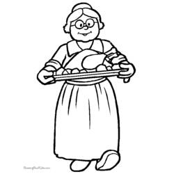 着色页: 厨师 (行业和专业) #91935 - 免费可打印着色页