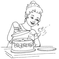 着色页: 厨师 (行业和专业) #91996 - 免费可打印着色页