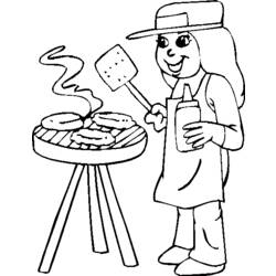 着色页: 厨师 (行业和专业) #92032 - 免费可打印着色页