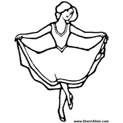 着色页: 舞蹈家 (行业和专业) #92112 - 免费可打印着色页