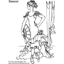 着色页: 舞蹈家 (行业和专业) #92149 - 免费可打印着色页
