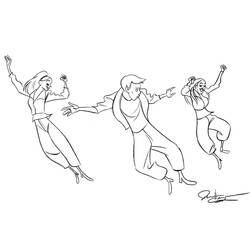 着色页: 舞蹈家 (行业和专业) #92156 - 免费可打印着色页