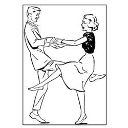 着色页: 舞蹈家 (行业和专业) #92197 - 免费可打印着色页