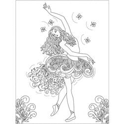 着色页: 舞蹈家 (行业和专业) #92200 - 免费可打印着色页