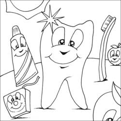 着色页: 牙医 (行业和专业) #92813 - 免费可打印着色页