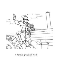 着色页: 农民 (行业和专业) #96269 - 免费可打印着色页