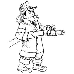 着色页: 消防队员 (行业和专业) #105517 - 免费可打印着色页