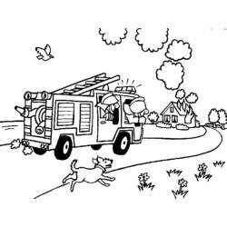 着色页: 消防队员 (行业和专业) #105518 - 免费可打印着色页
