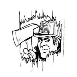 着色页: 消防队员 (行业和专业) #105551 - 免费可打印着色页
