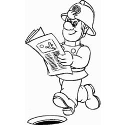 着色页: 消防队员 (行业和专业) #105560 - 免费可打印着色页