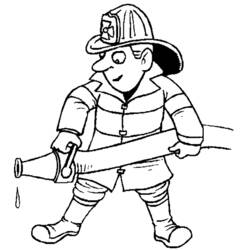 着色页: 消防队员 (行业和专业) #105566 - 免费可打印着色页