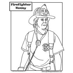 着色页: 消防队员 (行业和专业) #105591 - 免费可打印着色页