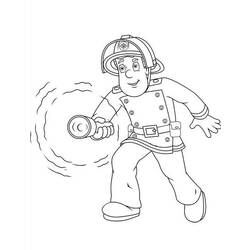 着色页: 消防队员 (行业和专业) #105604 - 免费可打印着色页
