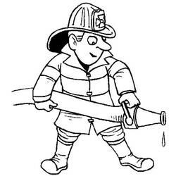 着色页: 消防队员 (行业和专业) #105609 - 免费可打印着色页