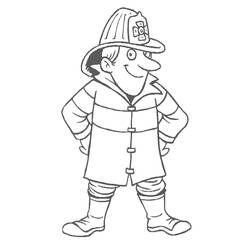 着色页: 消防队员 (行业和专业) #105610 - 免费可打印着色页