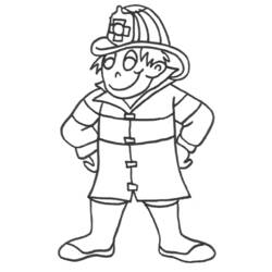着色页: 消防队员 (行业和专业) #105611 - 免费可打印着色页