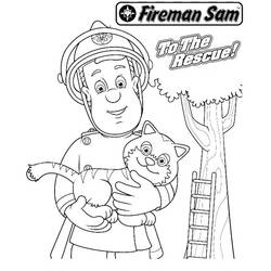 着色页: 消防队员 (行业和专业) #105625 - 免费可打印着色页