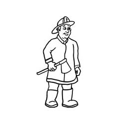 着色页: 消防队员 (行业和专业) #105706 - 免费可打印着色页