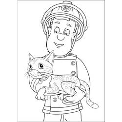 着色页: 消防队员 (行业和专业) #105729 - 免费可打印着色页