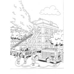着色页: 消防队员 (行业和专业) #105737 - 免费可打印着色页