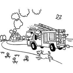 着色页: 消防队员 (行业和专业) #105747 - 免费可打印着色页
