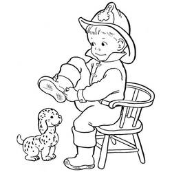 着色页: 消防队员 (行业和专业) #105751 - 免费可打印着色页