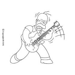 着色页: 吉他手 (行业和专业) #98059 - 免费可打印着色页