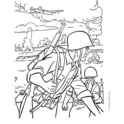 着色页: 军队 (行业和专业) #102238 - 免费可打印着色页