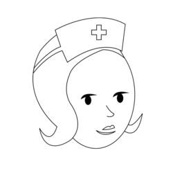 着色页: 护士 (行业和专业) #170408 - 免费可打印着色页