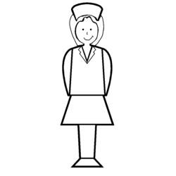 着色页: 护士 (行业和专业) #170425 - 免费可打印着色页