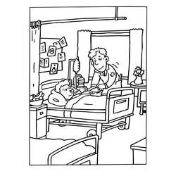 着色页: 护士 (行业和专业) #170430 - 免费可打印着色页