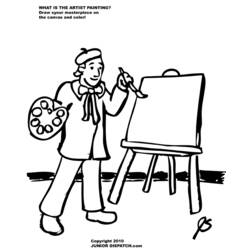 着色页: 画家 (行业和专业) #104382 - 免费可打印着色页