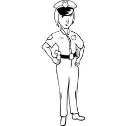 着色页: 警官 (行业和专业) #105363 - 免费可打印着色页