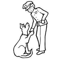 着色页: 警官 (行业和专业) #105370 - 免费可打印着色页