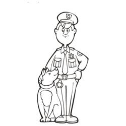 着色页: 警官 (行业和专业) #105371 - 免费可打印着色页