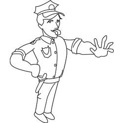 着色页: 警官 (行业和专业) #105447 - 免费可打印着色页