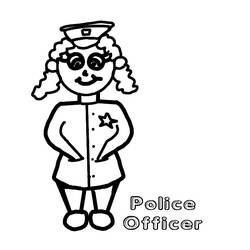 着色页: 警官 (行业和专业) #105463 - 免费可打印着色页